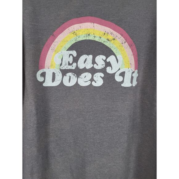 Wild Fox Sweatshirt M Womens Grey Crew Neck Rainbow Long Sleeve Pullover - Picture 4 of 7